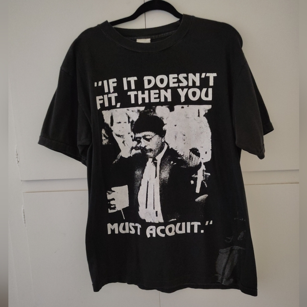 Vintage 1990's RARE Johnnie Cochran OJ Simpson T-Shirt